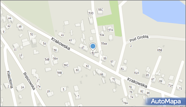Bieruń, Krakowska, 51, mapa Bieruń