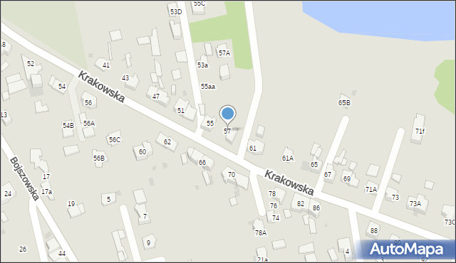 Bieruń, Krakowska, 57, mapa Bieruń