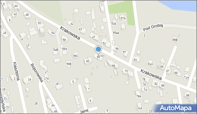 Bieruń, Krakowska, 62, mapa Bieruń
