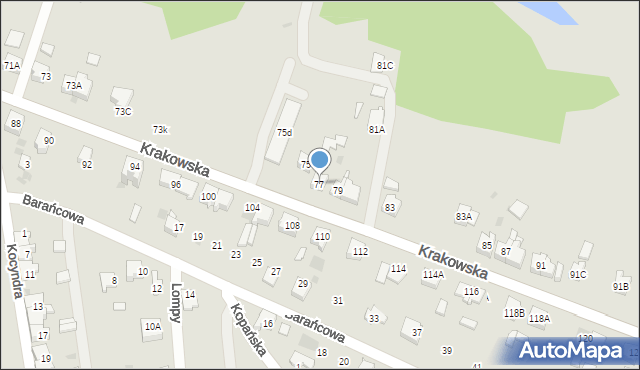 Bieruń, Krakowska, 77, mapa Bieruń