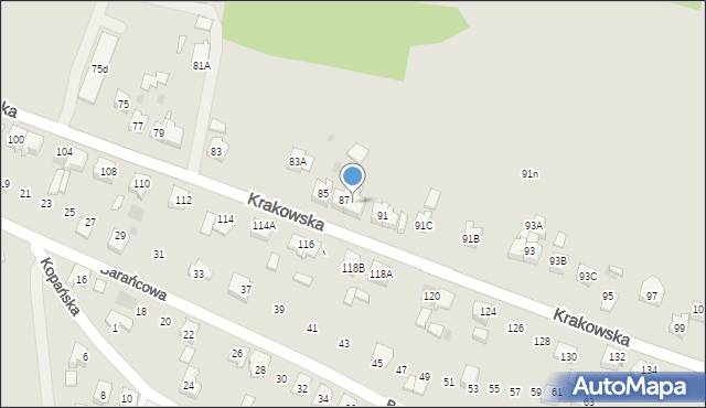 Bieruń, Krakowska, 89, mapa Bieruń