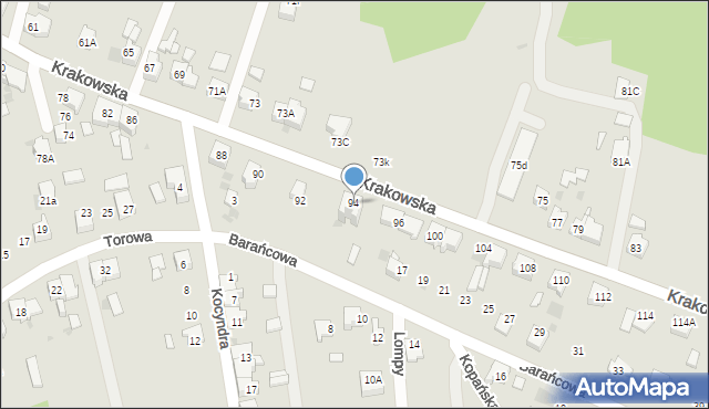 Bieruń, Krakowska, 94, mapa Bieruń