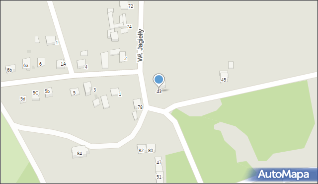 Bieruń, Króla Władysława Jagiełły, 43, mapa Bieruń