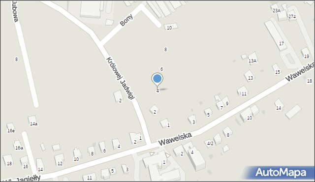 Bieruń, Królowej Jadwigi, 4, mapa Bieruń