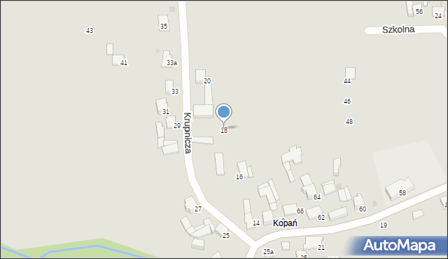 Bieruń, Krupnicza, 18, mapa Bieruń