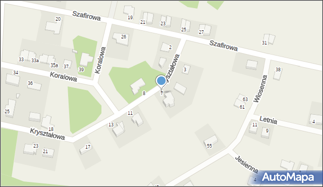 Bilcza, Kryształowa, 7, mapa Bilcza