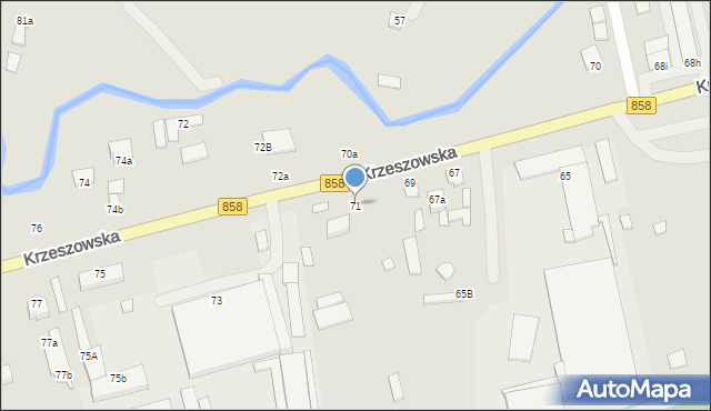 Biłgoraj, Krzeszowska, 71, mapa Biłgoraj