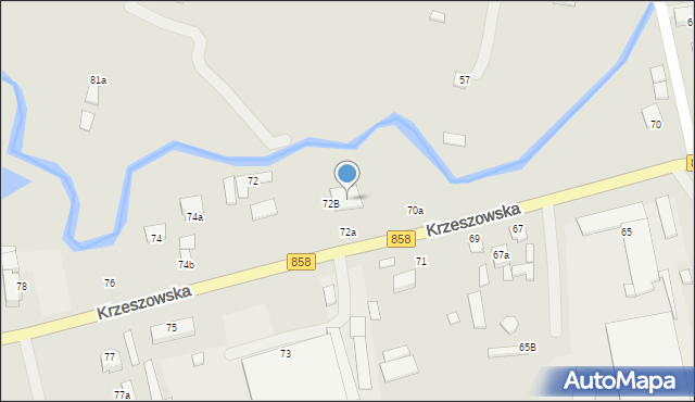 Biłgoraj, Krzeszowska, 72C, mapa Biłgoraj