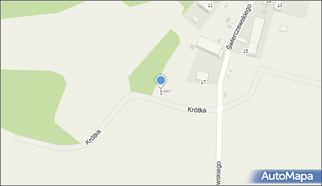 Biskupice, Krótka, 1, mapa Biskupice