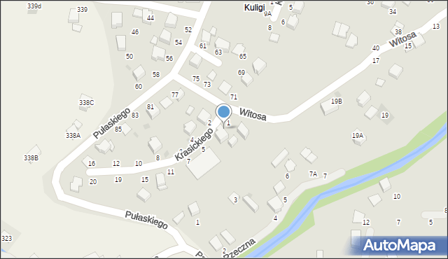 Błażowa, Krasickiego, 3, mapa Błażowa