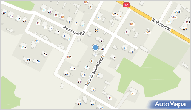 Bliżyn, Króla Jana III Sobieskiego, 6, mapa Bliżyn