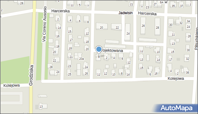 Błonie, Krasickiego Ignacego, bp., 9, mapa Błonie