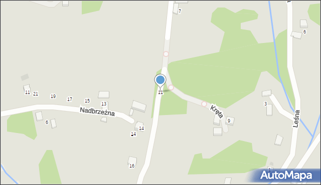 Bobowa, Kręta, 11, mapa Bobowa