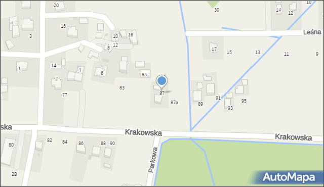 Bobrek, Krakowska, 87, mapa Bobrek
