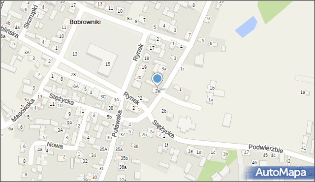 Bobrowniki, Krasnoglińska, 2a, mapa Bobrowniki