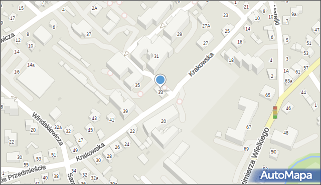 Bochnia, Krakowska, 33, mapa Bochni