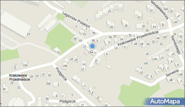 Bochnia, Krakowskie Przedmieście, 17, mapa Bochni