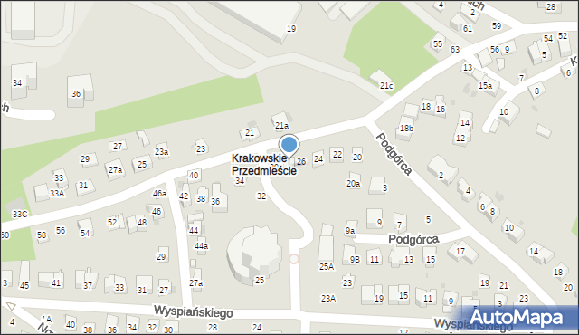 Bochnia, Krakowskie Przedmieście, 28, mapa Bochni