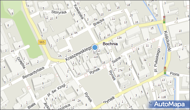 Bochnia, Kraszewskiego Józefa Ignacego, 11a, mapa Bochni