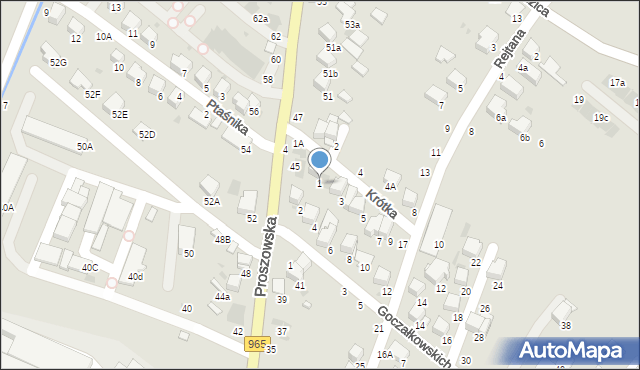 Bochnia, Krótka, 1, mapa Bochni