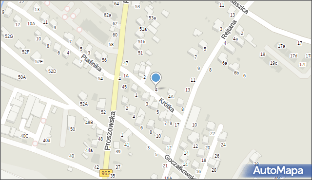 Bochnia, Krótka, 4, mapa Bochni