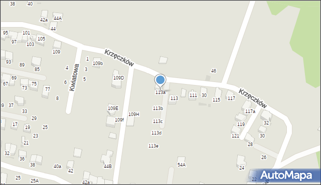 Bochnia, Krzęczków, 113a, mapa Bochni