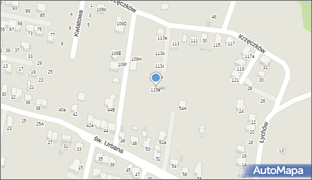 Bochnia, Krzęczków, 113e, mapa Bochni