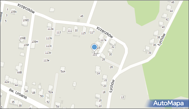 Bochnia, Krzęczków, 121, mapa Bochni