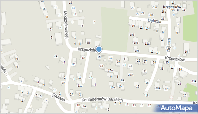 Bochnia, Krzęczków, 15, mapa Bochni