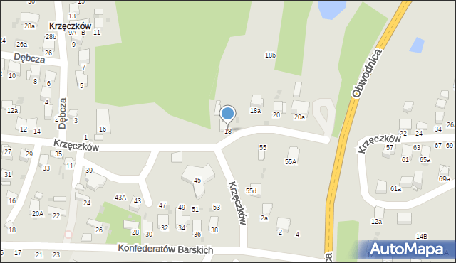 Bochnia, Krzęczków, 18, mapa Bochni