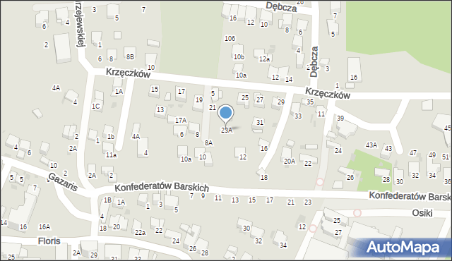 Bochnia, Krzęczków, 23A, mapa Bochni