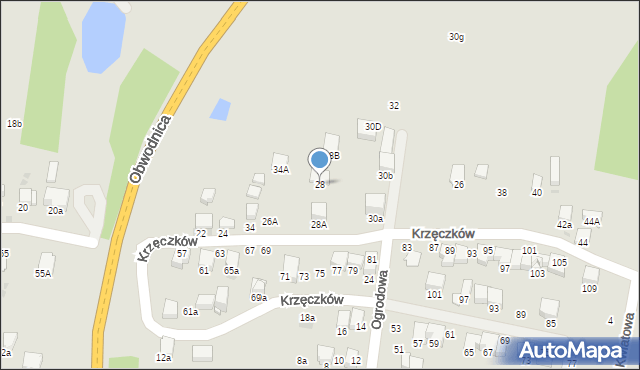 Bochnia, Krzęczków, 28, mapa Bochni