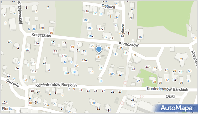 Bochnia, Krzęczków, 31, mapa Bochni