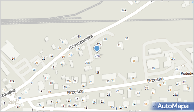 Bochnia, Krzeczowska, 27C, mapa Bochni