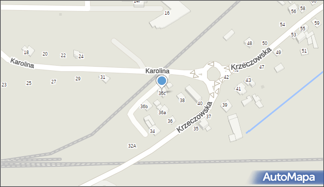 Bochnia, Krzeczowska, 36c, mapa Bochni