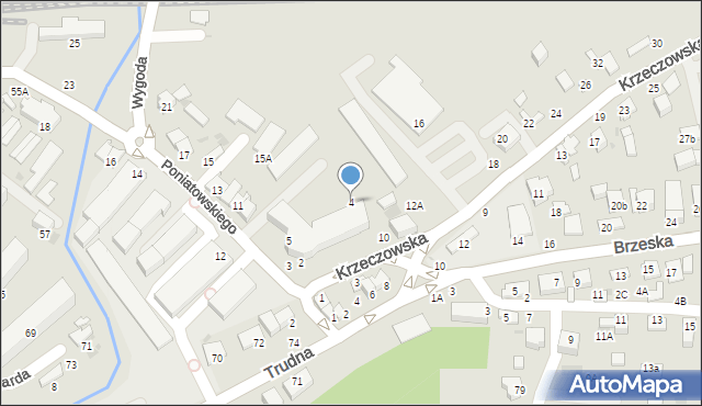 Bochnia, Krzeczowska, 4, mapa Bochni