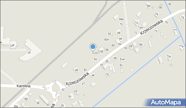 Bochnia, Krzeczowska, 54a, mapa Bochni