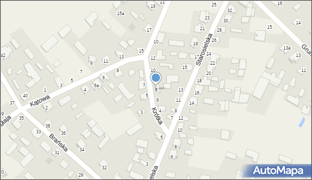 Boćki, Krótka, 8, mapa Boćki