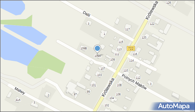 Bogatki, Królewska, 109A, mapa Bogatki