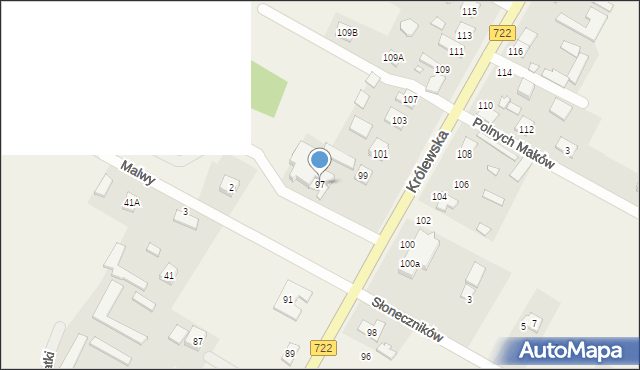 Bogatki, Królewska, 97, mapa Bogatki