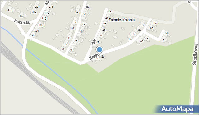 Bogatynia, Kręta, 2b, mapa Bogatynia