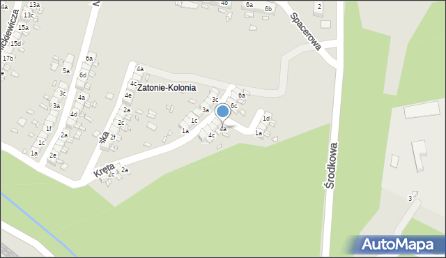 Bogatynia, Kręta, 4a, mapa Bogatynia