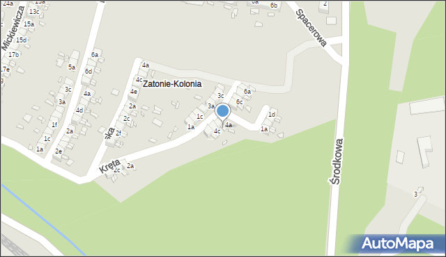 Bogatynia, Kręta, 4b, mapa Bogatynia