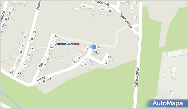 Bogatynia, Kręta, 6d, mapa Bogatynia