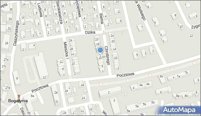 Bogatynia, Króla Bolesława Chrobrego, 11, mapa Bogatynia
