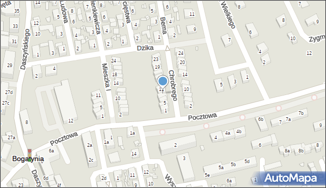Bogatynia, Króla Bolesława Chrobrego, 9, mapa Bogatynia