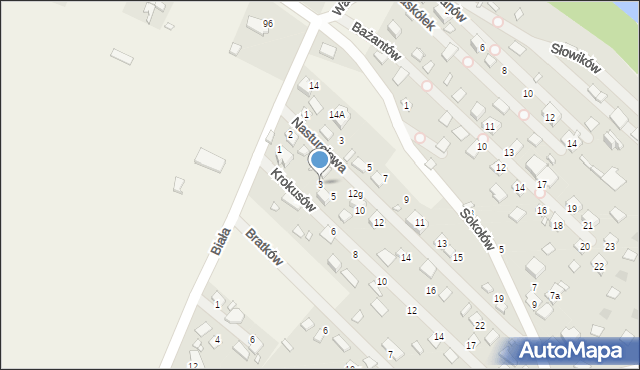 Boguchwałowice, Krokusów, 3, mapa Boguchwałowice