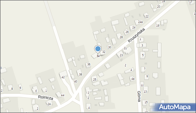 Bogusławice, Kruszyńska, 34, mapa Bogusławice