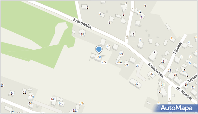 Bolęcin, Krakowska, 20, mapa Bolęcin