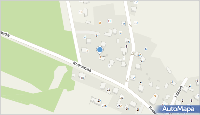 Bolęcin, Krakowska, 3, mapa Bolęcin